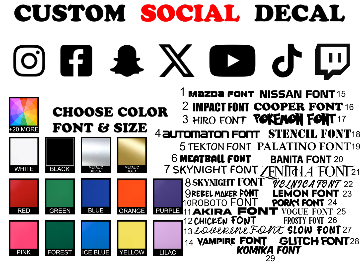 Custom Social Media Sticker